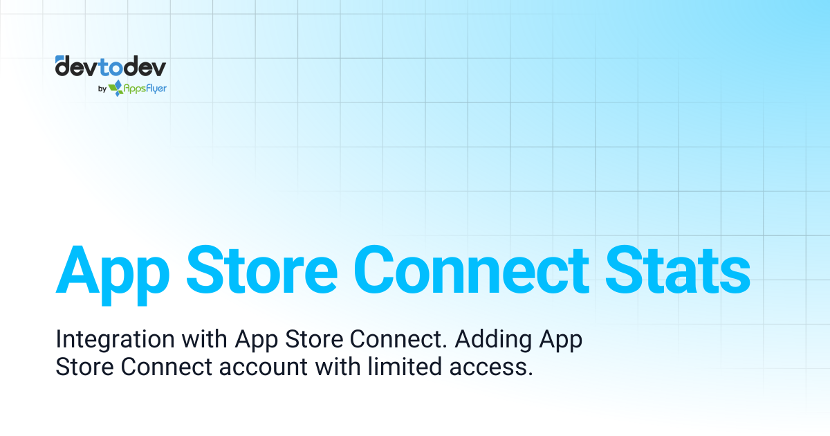 App Store Connect Stats | Documentation | devtodev