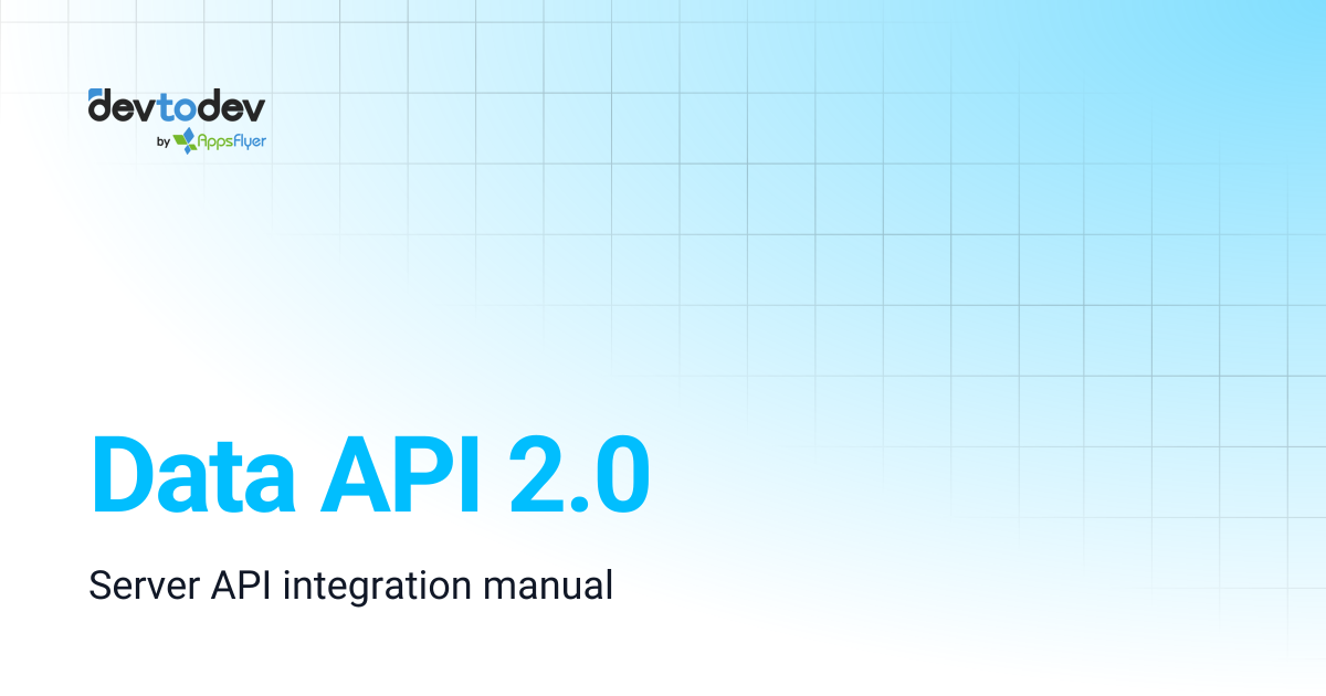 Data API 2.0 | Documentation | devtodev