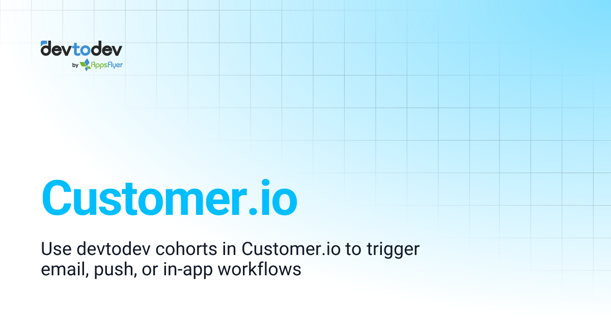 Customer.io | Documentation | devtodev
